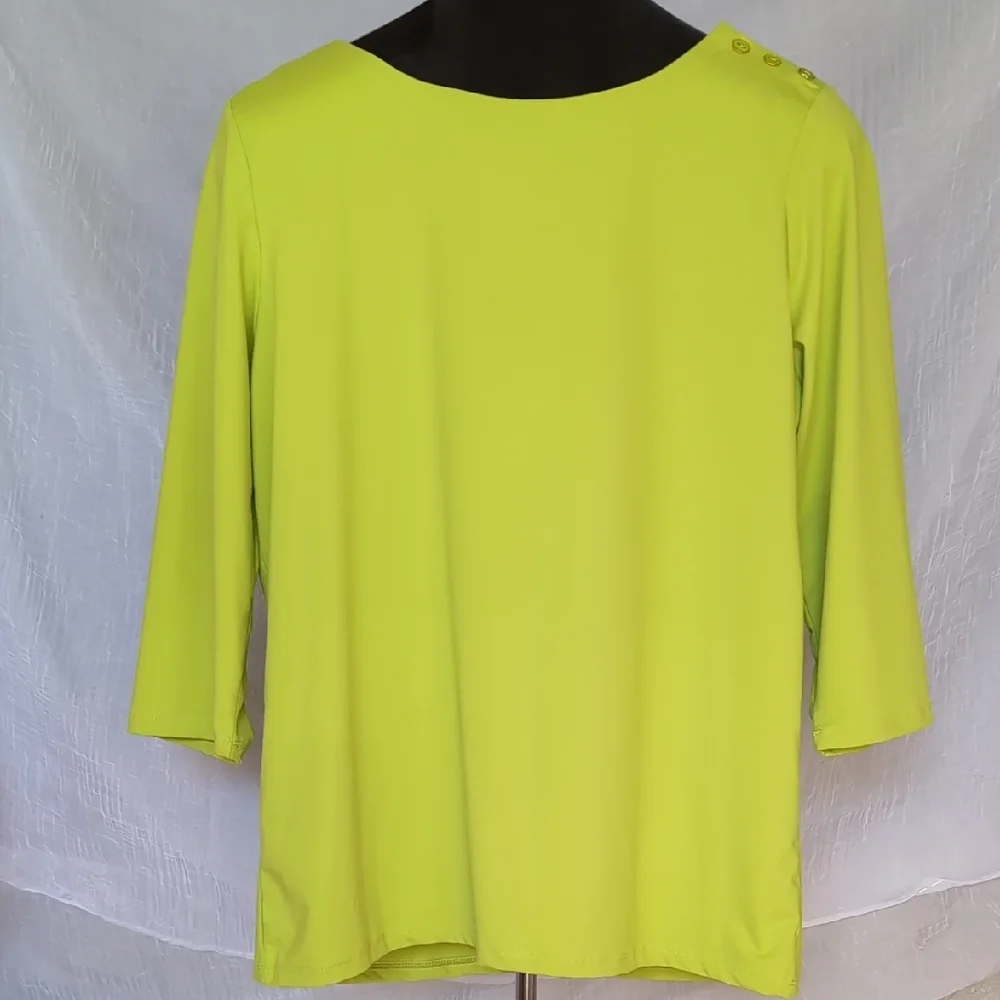Peck & Peck Yellow, Green and Coral Blouses Classic Knit Tops - Picture 10 of 13